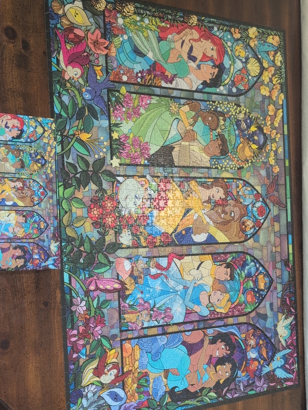 Disney Princess Stained Glass Style 1500-Piece Jigsaw Puzzle - Multicolor